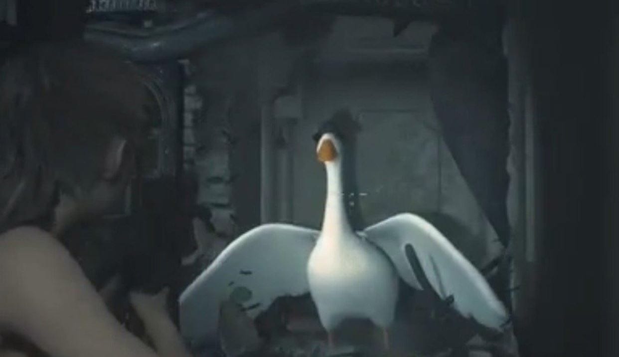 Someone Modded The Untitled Goose Game Goose Into Resident Evil 2