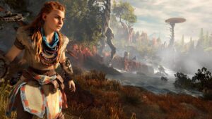 Screenshot of Aloy from Horizon Forbidden West