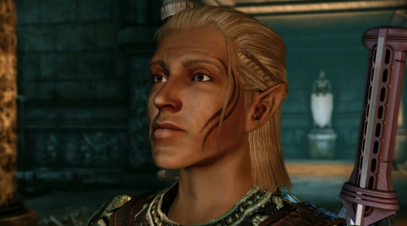 Zevran drinking Rare Antivan Brandy - Dragon Age: Origins