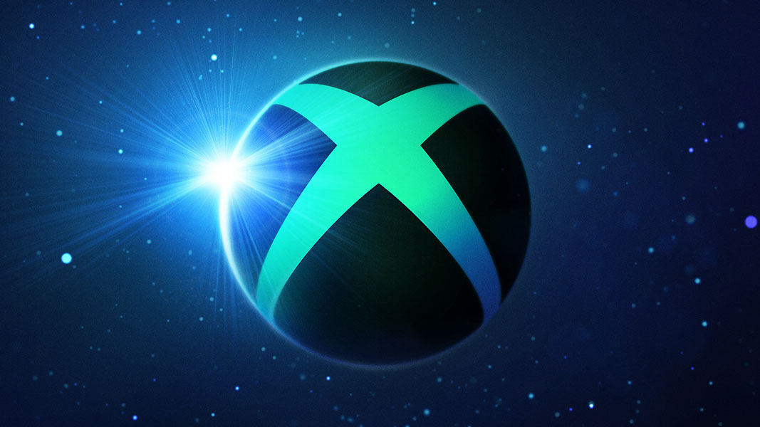 Xbox logo on an outer space background