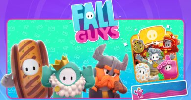 Fall Guys Legacy Pack contents, including the hot dog, regal and dwarf costumes
