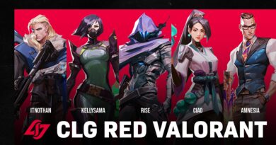CLG Red Valorant roster graphic
