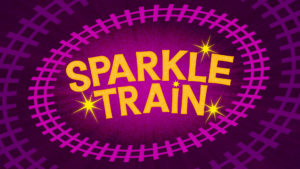 Jackbox Games Sparkle Train Pride month stream graphic