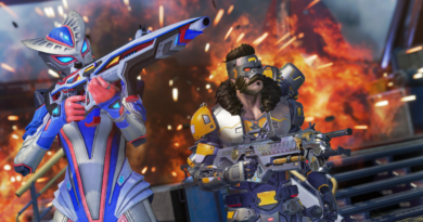 Loba and Fuse wearing their event cosmetics from the Awakening Collection event in Apex Legends