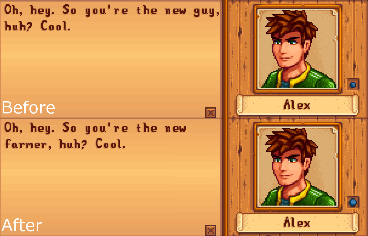 Flirtier Alex Dialogue Overhaul for Content Patcher at Stardew Valley Nexus  - Mods and community