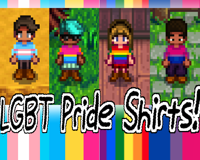 Stardew Valley pride shirts