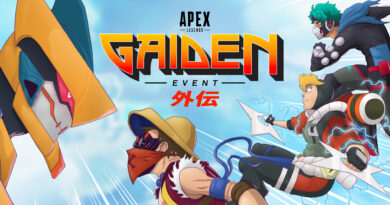 Apex Legends Gaiden event art featuring Wattson, Mirage and Octane in their event skins