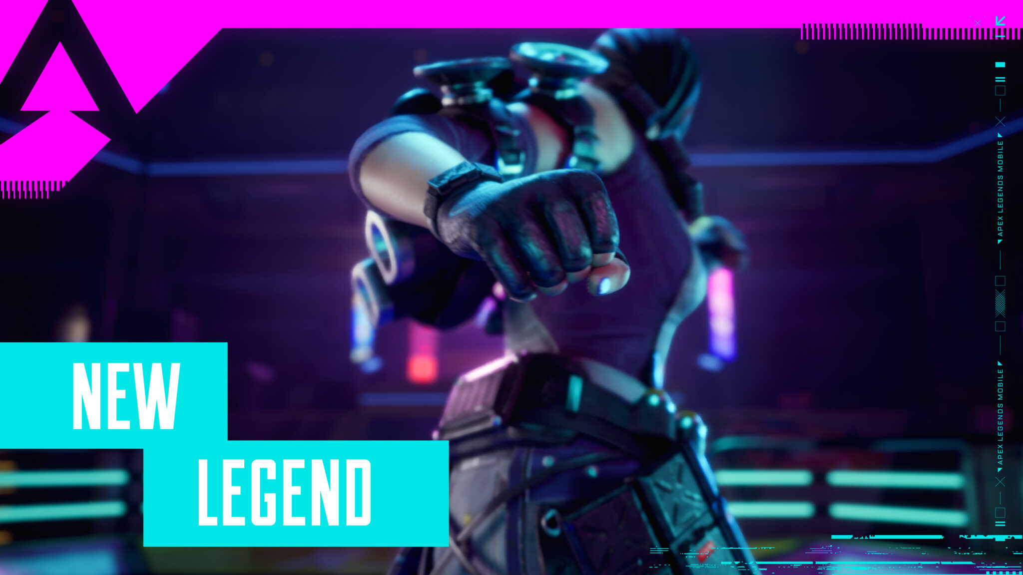 New Legend graphic for Rhapsody in Apex Legends Mobile