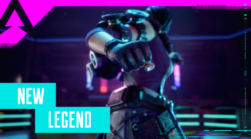 New Legend graphic for Rhapsody in Apex Legends Mobile