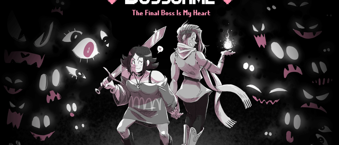 BOSSGAME: The Final Boss is My Heart key art featuring Anna and Sophie