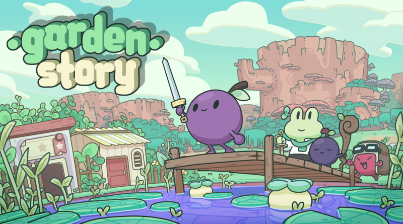 Garden Story key art featuring Concord, Rana, Elderberry, and Fuji, from left to right