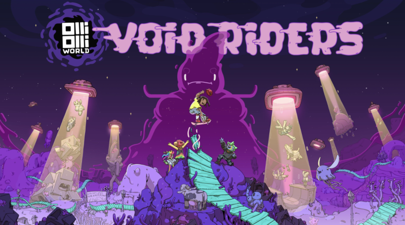 OlliOlli World VOID Riders and OXENFREE crossover graphic