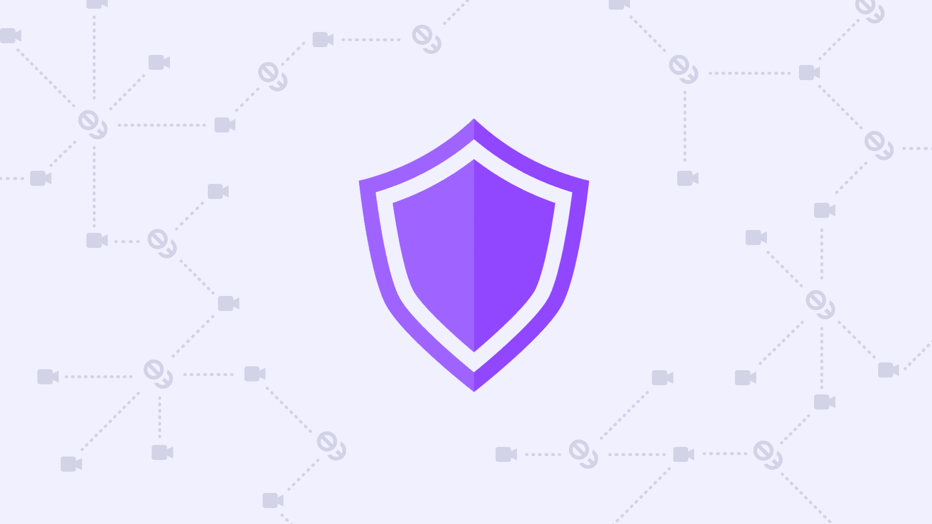 Purple shield on a light purple background for Twitch security, Vtuber targeted