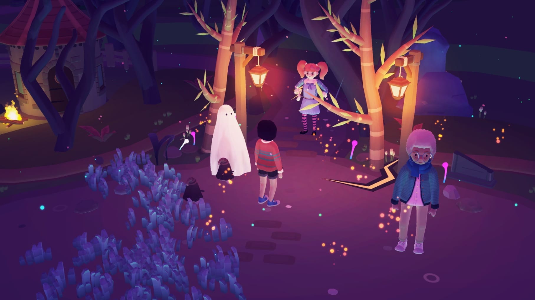 Screenshot of the Nullwhere region in Ooblets