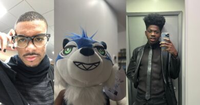 Sonic Fox (left) Sonic Fox plushie (middle) Lil Nas X