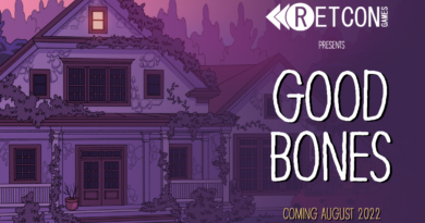 Jes Negrón studio Retcon Games Good Bones cover art featuring the house from the game