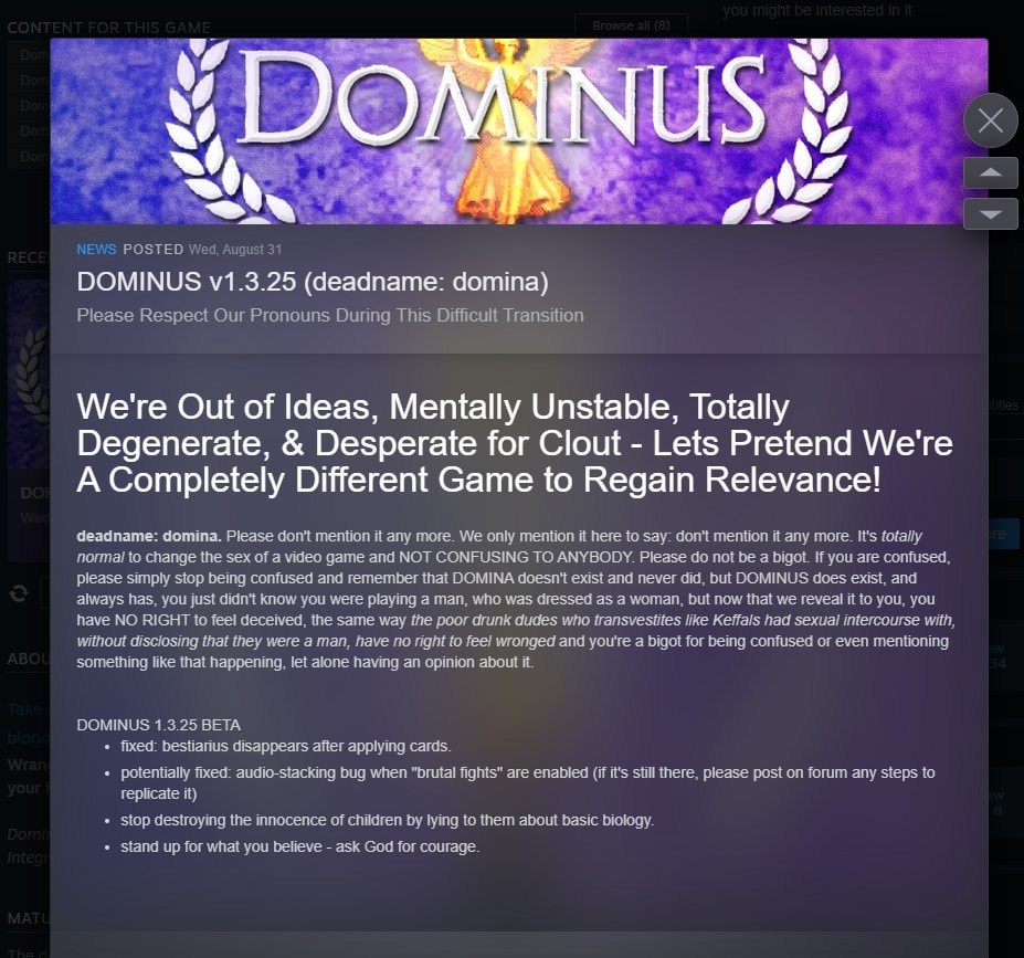 Domina transphobic