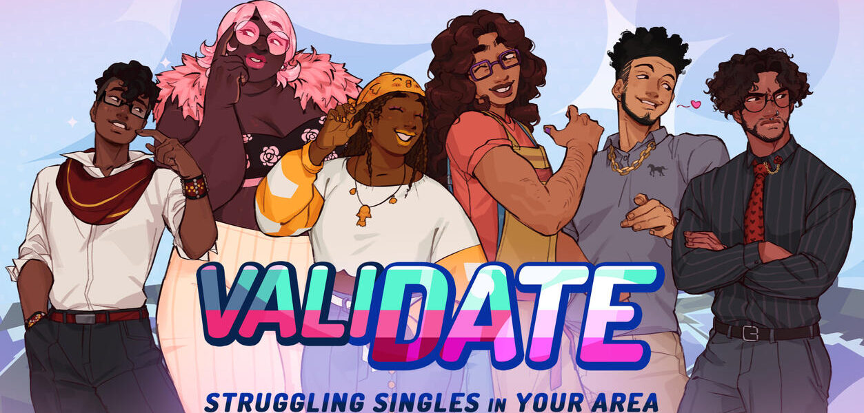 ValiDate: Struggling Singles in Your Area cover art featuring six of the characters