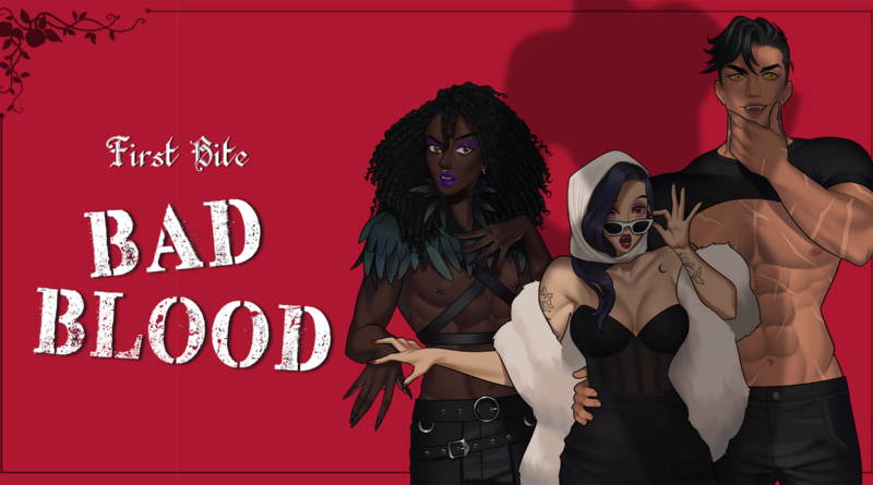 First Bite: Bad Blood art with Laurel, Valeria, and Iylas from left to right