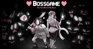 BOSSGAME: The Final Boss is My Heart cover art with Sophie on the left and Anna on the right