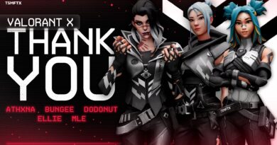 Thank you goodbye graphic for the TSM X Valorant team