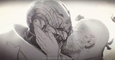Scene of Osiris and Saint 14 kissing in the final cutscene of Destiny 2 Season 18