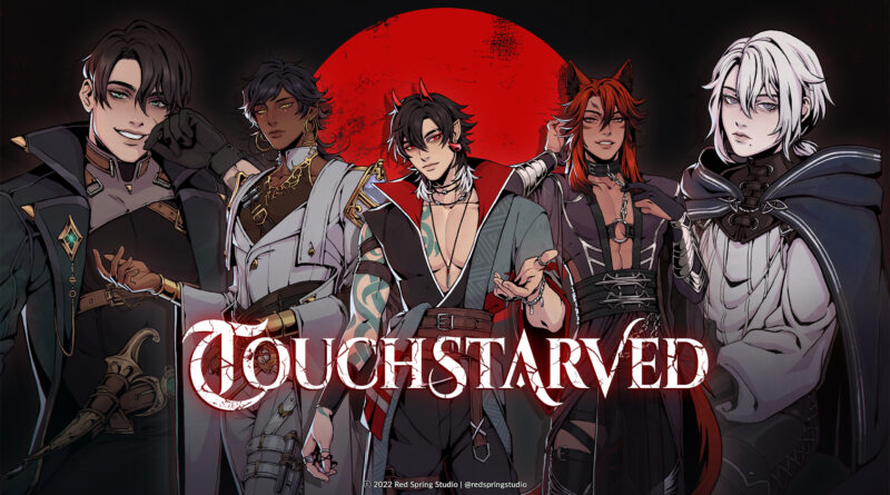 TOUCHSTARVED cover art featuring the five romance options