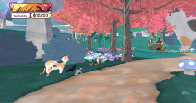 Screenshot of the witchy woods in Calico: Pawsome Edition