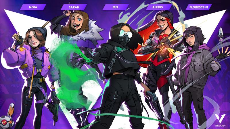 Version1 Valorant roster graphic
