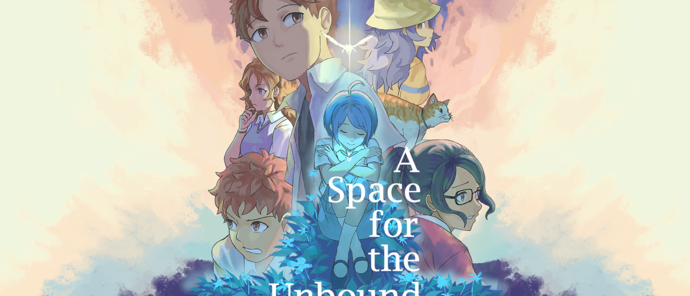 A Space for the Unbound cover art featuring all of the characters