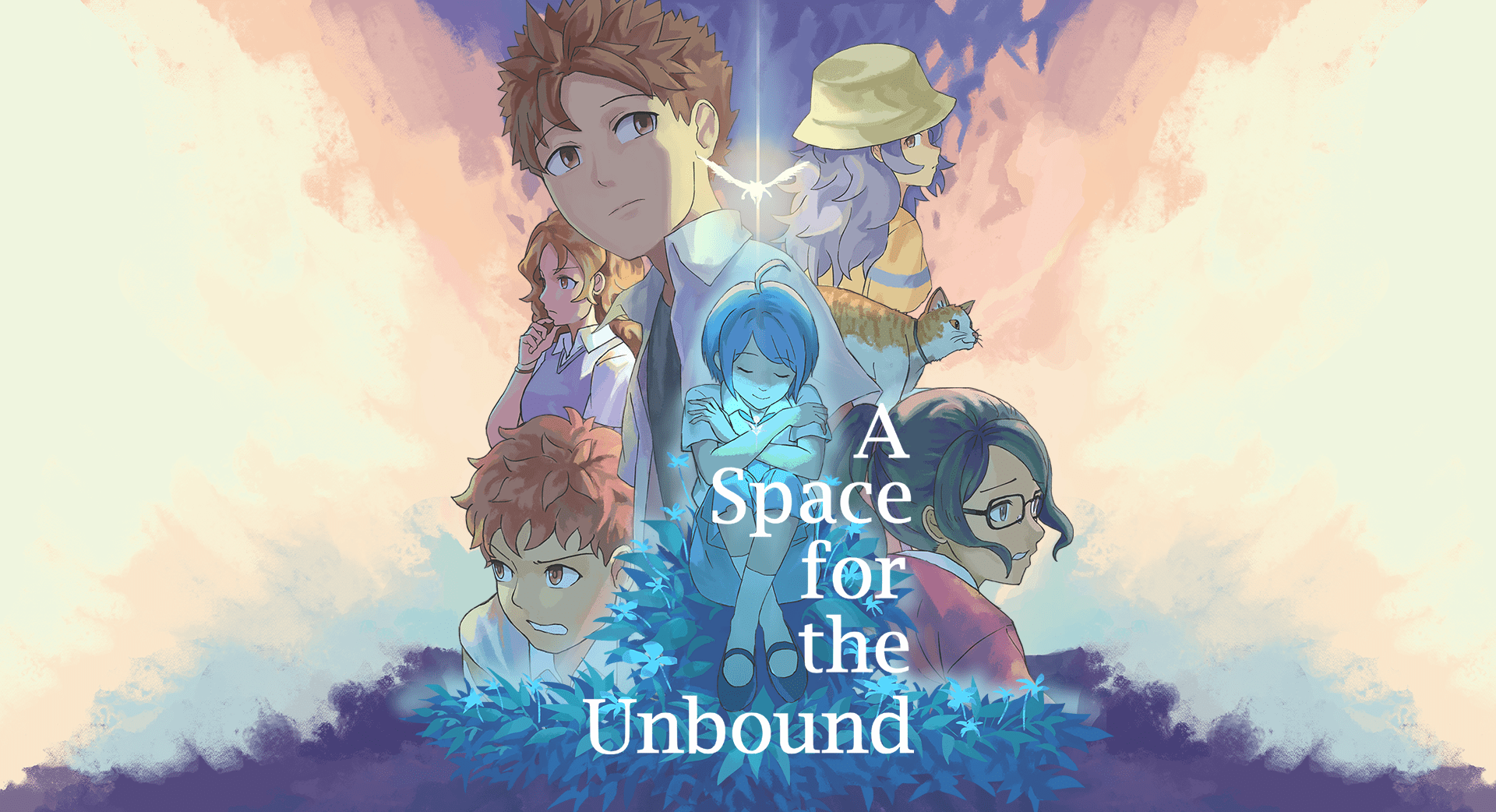 A Space for the Unbound cover art featuring all of the characters