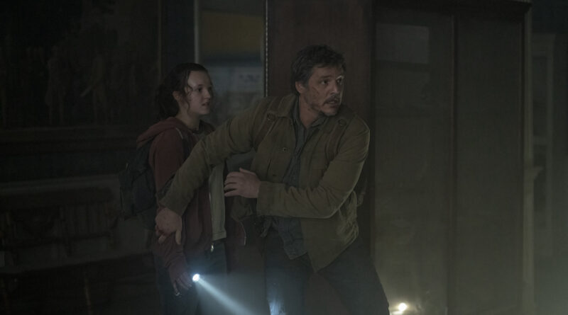 Bella Ramsey (left) as Ellie and Pedro Pascal (right) as Joel in HBO's The Last of Us show