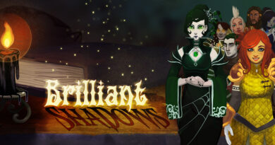 Brilliant Shadows cover art with Ash and Prude on the right