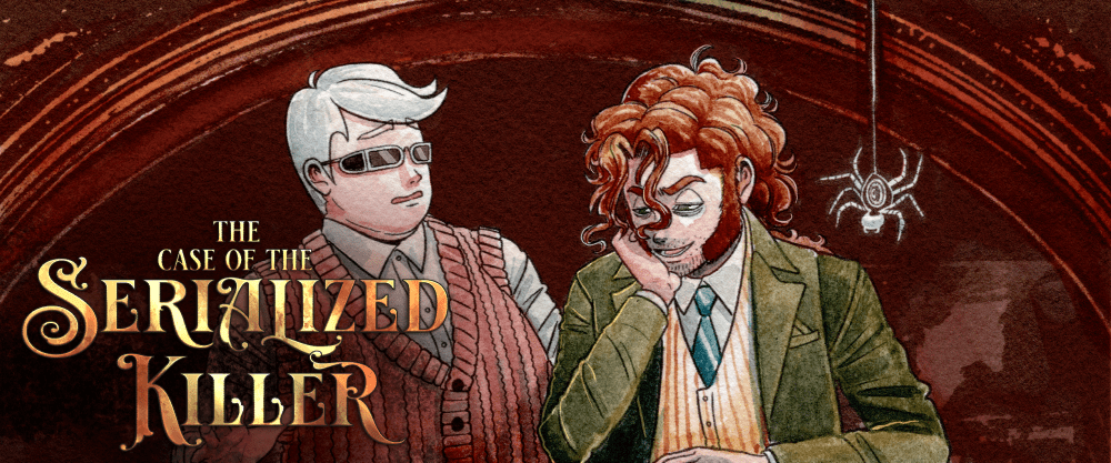 The Case of the Serialized Killer cover art featuring Harry and Hawley