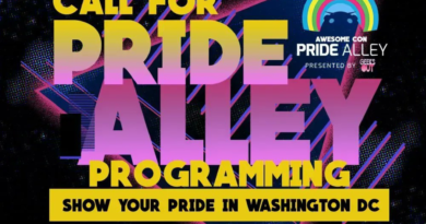 Call for Awesome Con Pride Alley programming graphic