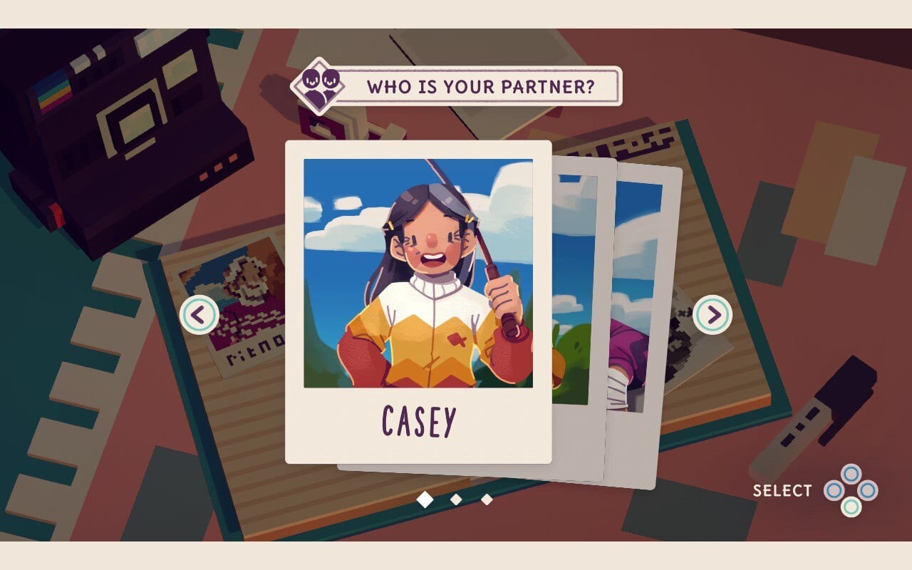 Moonglow Bay character selection screen for your partner