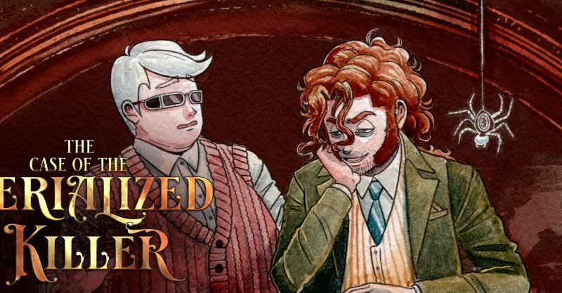 The Case of the Serialized Killer cover art featuring Harry and Hawley