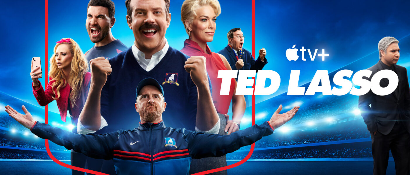 Ted Lasso tv show art, which has confirmed a gay character in the show