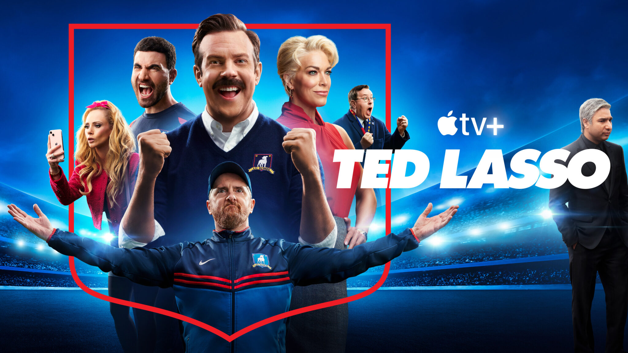 Ted Lasso tv show art, which has confirmed a gay character in the show