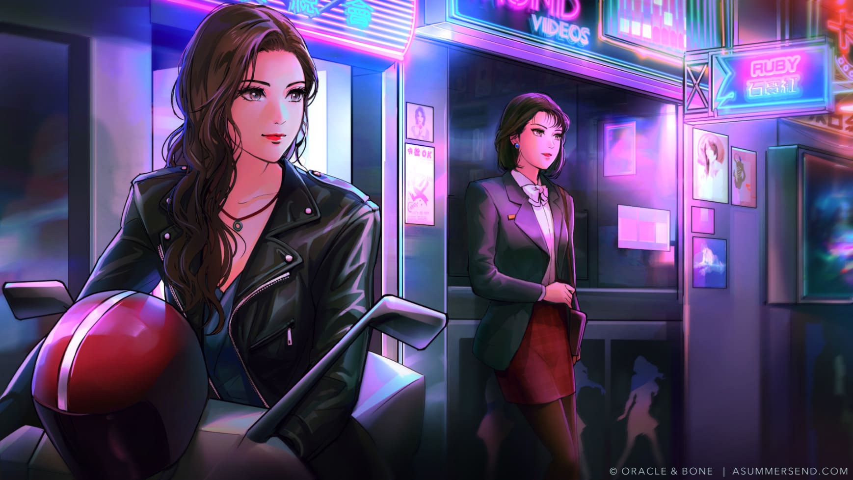 A Summer's End: Hong Kong 1986 cover art with Sam on the left and Michelle on the right