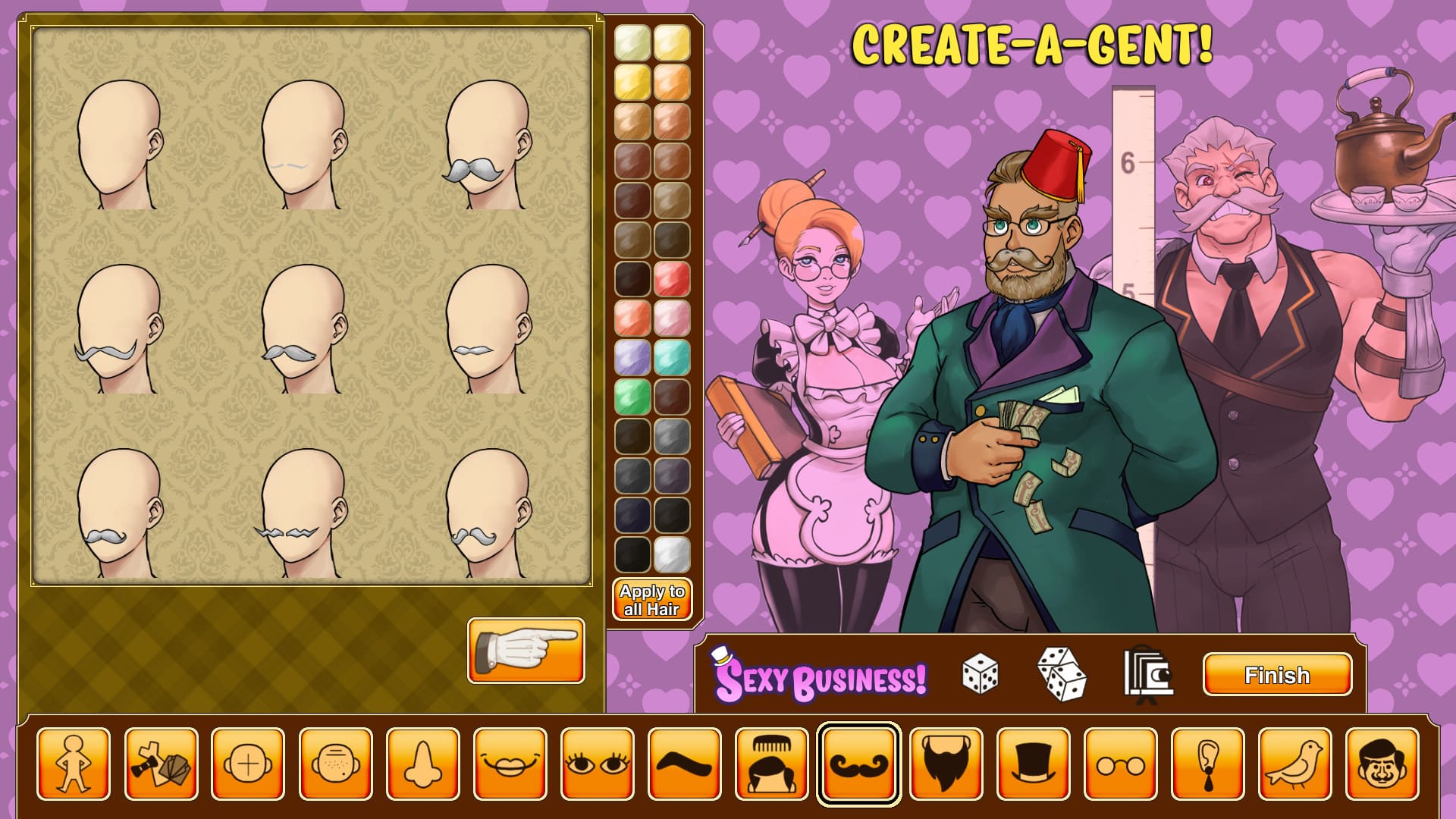 Screenshot of the Max Gentlemen Sexy Business character creator