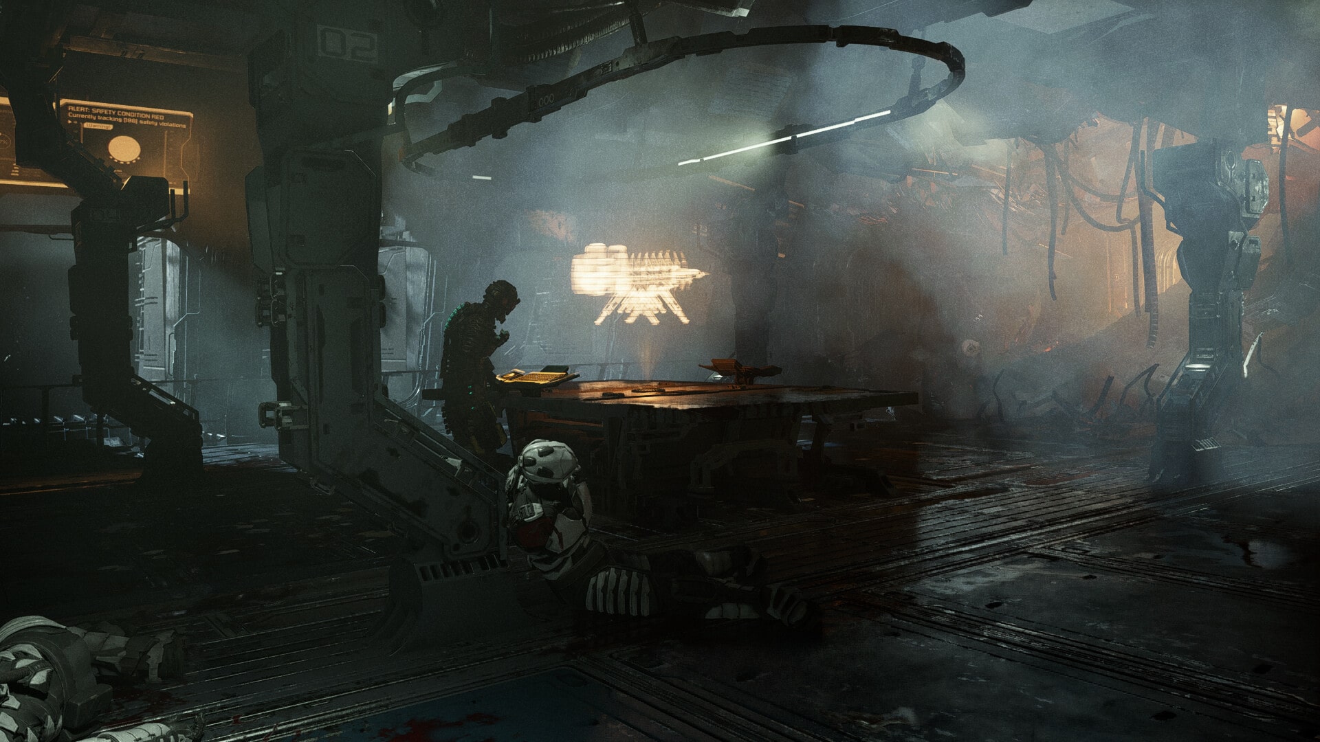 Screenshot from the Dead Space remake, in which Marin M Miller does voice work