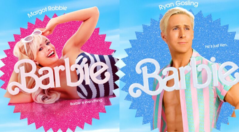 Margot Robbie and Ryan Gosling as Barbie and Ken in the 2023 Barbie movie