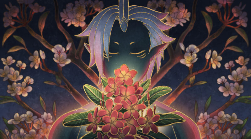 Kabaret cover art with Jebat holding a flower