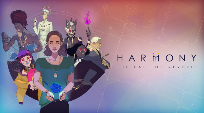 Harmony: The Fall of Reverie cover art featuring Polly in the center surrounded by the various Aspirations