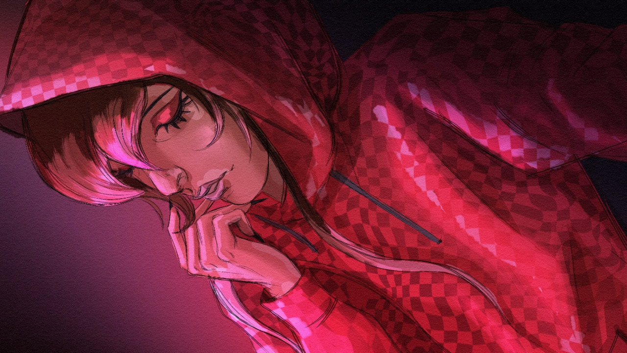 Screenshot of Annie wearing a hoodie from Annie and the AI