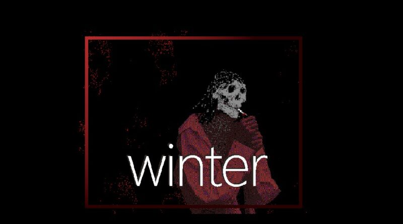 Winter cover art featuring the skull-faced girl