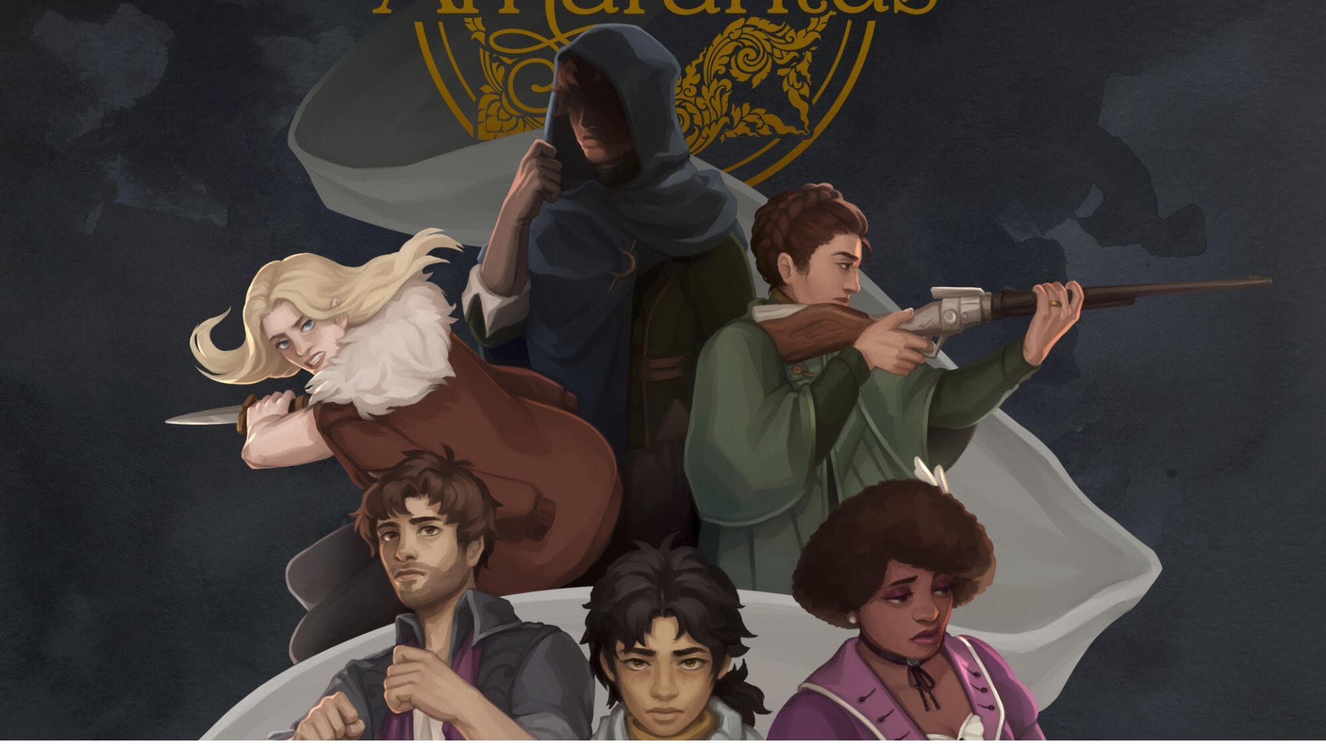 Amarantus cover art featuring the cast