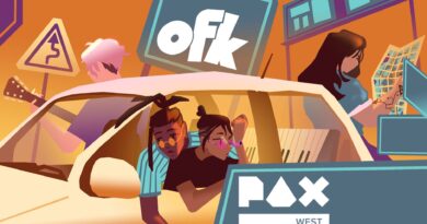 We Are OFK press shot for their PAX West performance featuring the band in a car together