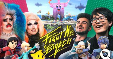Fight Me Biqtch thumbnail featuring Biqtch Puddin', Deere, and two FlyQuest Smash pros
